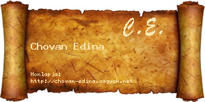 Chovan Edina névjegykártya