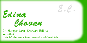 edina chovan business card